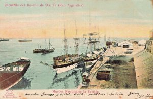 ARGENTINA~Recuerdo Rosario Sta Fé~MUELLES NACIONALES SECCION~1906 PHOTO POSTCARD