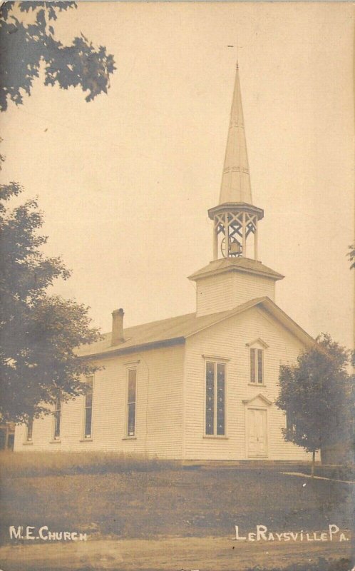 c.'07, RPPC Real Photo,Methodist, M.E. Church, LeRaysaville, PA,,Old Postcard