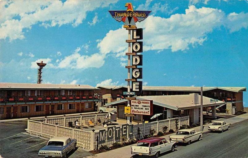 Eureka California aerial view Thunderbird Lodge vintage pc ZA440483