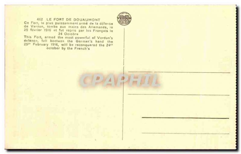 Old Postcard From Fort Douaumont Army