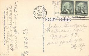 Benton Harbor Michigan~High School~1935 Linen Postcard 