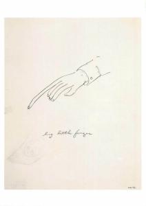 Big Little Finger by William Wegman Art Drawing Postcard