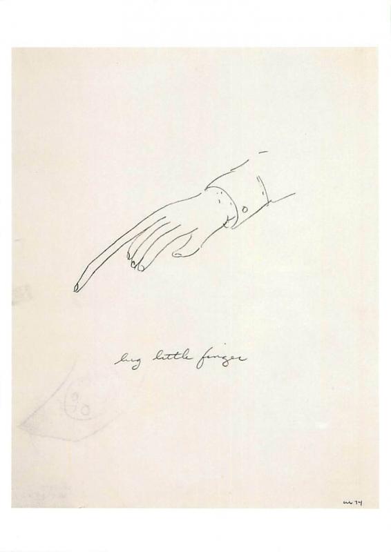 Big Little Finger by William Wegman Art Drawing Postcard