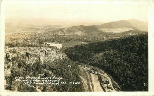 Cumberland Maryland View Lovers Leap Narrows 1938 RPPC Photo Postcard 21-10226