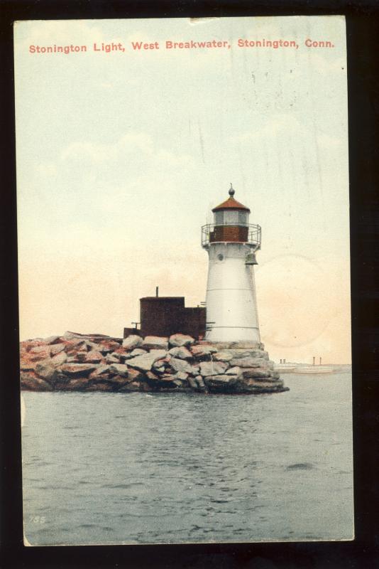 Stonington, Connecticut/CT/Conn Postcard, Stonington Light/Lighthouse