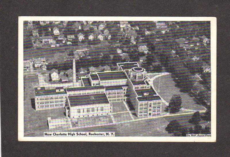 NY New Charlotte High School Rochester New York Postcard PC Centennial 1934