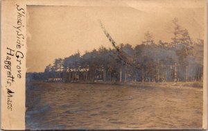 Real Photo Postcard Shady Side Grove in Haggetts, Massachusetts