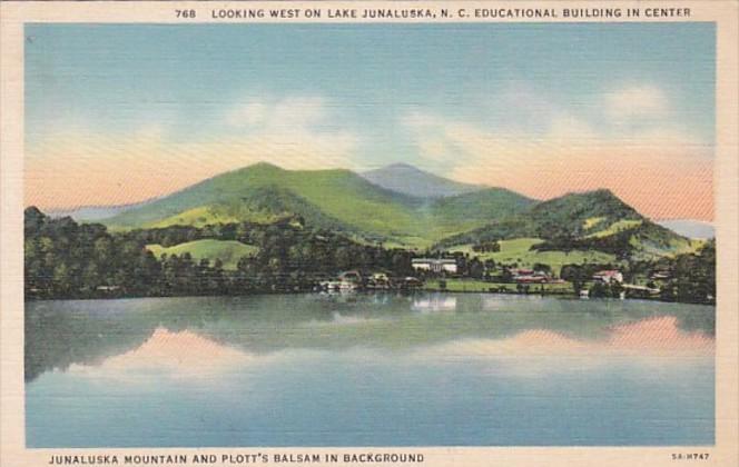 North Carolina Looking West On Lake Junalaska 1940 Curteich