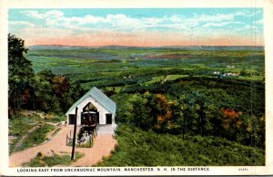 New Hampshire Looking East From Uncanoonuc Mountain Manchester In Distance 19...