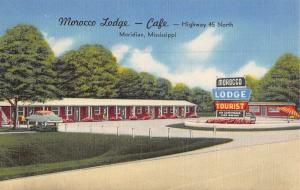 Meridian Mississippi Morocco Lodge Street View Antique Postcard K69178