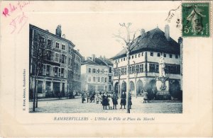 CPA RAMBERVILLERS - L'Hotel de Ville et Place du Marché (154452)