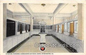 Interior, Farmers & Merchants National Bank Winchester, VA, USA 1925 