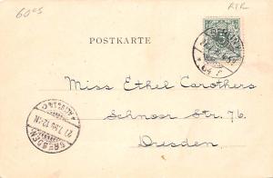 Art Nouveau, Berlin postal used unknown minimal corner wear, writing on front