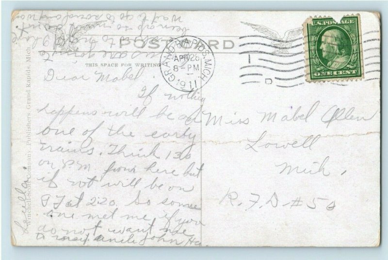 C.1910 Madison Square, Grand Rapids, MI Postcard P169