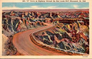South Dakota Bad Lands S Curve On Highway 1956 Curteich