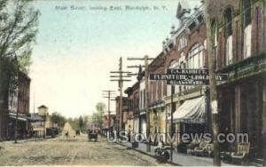 Main Street Randolph NY Postal Used Unknown