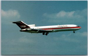 Airplane USAir Shuttle Boeing B-727-254 N912TS MSN 20438 Washington Postcard