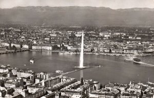 Vintage Postcard 1953 The Geneva Water Fountain (Jet d'Eau) Geneva Switzerland