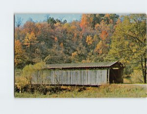 Postcard Foraker Covered Bridge, Southeastern Ohio Hill Country, Woodsfield, OH