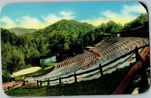 Mountainside Theatre, Unto These Hills Cherokee NC Vintage Postcard G36