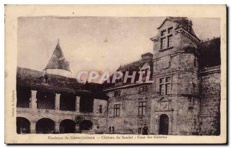 Around caseljoux Old Postcard Chateau Court of Sendat galleries