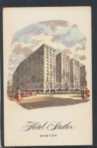 America Postcard - Hotel Statler, Park Square, Boston  T5798