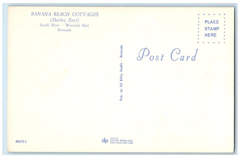 c1950's Banana Beach Cottages (Marley East) South Shore Bermuda Postcard