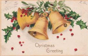 Clapsaddle - Christmas Greeting - Three Bells - pm 1907 - DB