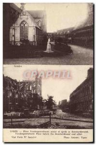 Old Postcard Ypres Place Vandenpeereboom