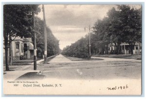 c1905 Oxford Street Road Post House Exterior Light Rochester New York Postcard 