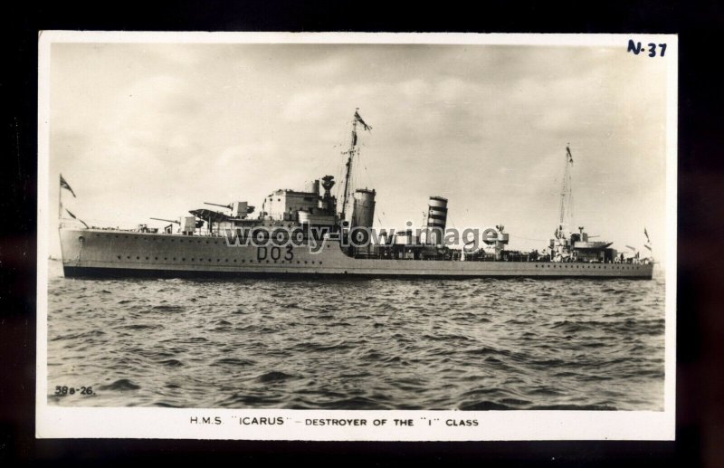 WL1851 - Royal Navy Warship - HMS Icarus D03 - postcard