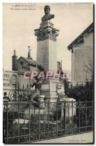 Old Postcard Dreux Monument Louis Terrier