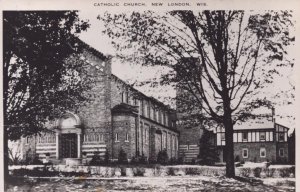 Wisconsin RPPC Real Photo Postcard - Catholic Church - New London