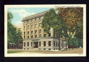 Evansville, Indiana/IN Postcard, View Of Masonic Temple, 1957!