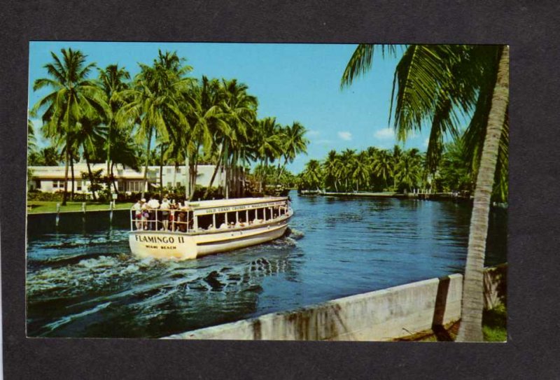 FL River Cruise Flamingo II Miami Beach Ft Fort Lauderdale Florida Postcard