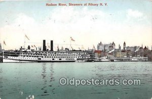 Hudson River Steamers at Albany NY USA Ship 1908 light wear on front, minor c...