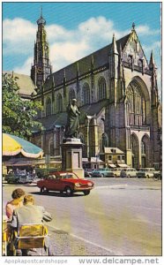 Netherlands Haarlem Grote Markt met Grote Kerk