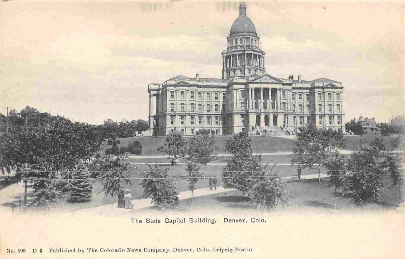 State Capitol Denver Colorado 1905c postcard