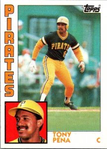 1984 Topps Baseball Card Tony Pena Pittsburgh Pirates sk3587