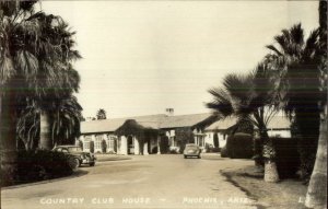 Phoenix AZ Country Club House Real Photo Postcard