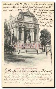Paris - 4 - Fontaine Saint Michel - Old Postcard