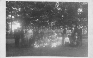 J64/ Lima Ohio RPPC Postcard c1920 Obnour Reunion Family  320