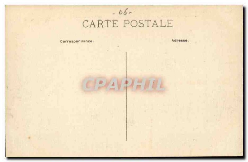 Roquebrune Old Postcard General view and the rock