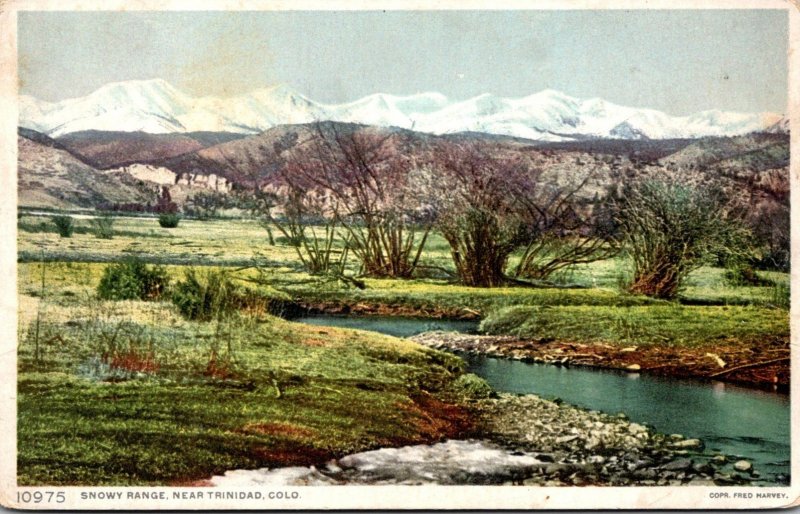 Colorado Snowy Range Near Trinidad Fred Harvey Detroit Publishing