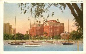 Belmont Harbor Waterfront 1930s Chicago Illinois postcard 9263