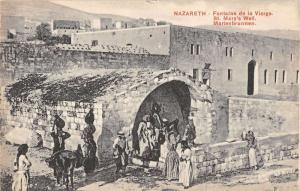 Nazareth Isreal View of St. Mary's Well Antique Postcard L983