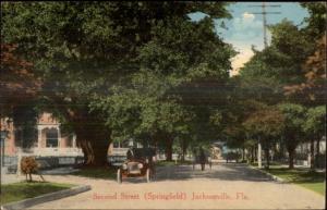 Jacksonville FL Second St. c1910 Postcard