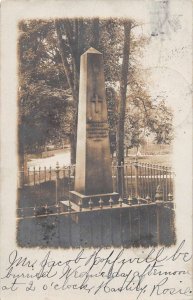 Rev John Eliot Apostle to the Indians Grave Real Photo Vintage Postcard AA16263