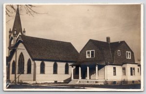 Algoma WI RPPC Wisconsin Methodist Episcopal Church Postcard T29