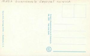 Central America Native America fountain Guatemala 1950s Postcard 5762